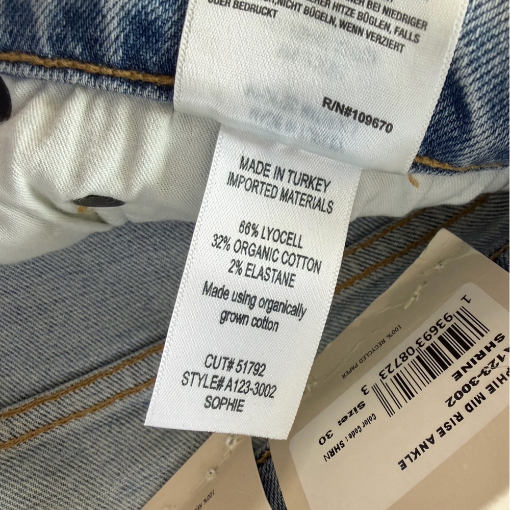 Agolde Evereve Jeans Womens 30 Sophie Skinny Shrine Distressed Wash New - Picture 6 of 11